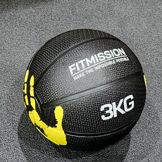 피트미션 메디신볼, 1개, 3kg, 블랙