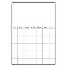 컴피크 붙이는 화이트보드 칠판 달력 냉장고 자석 보드판 스케줄 메모 세로형, 합성수지 / 뒷면 마그네틱