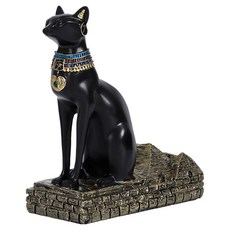 Mabso Shop 高級埃及貓裝飾紅酒架 大號 BRP2335, 混合色, 1個