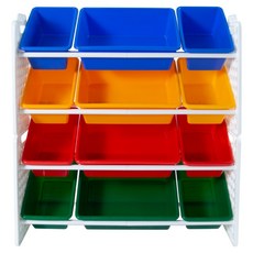 UNiPLAY 玩具收納架 附收納桶 6個 UB45621, 原色系, 1個