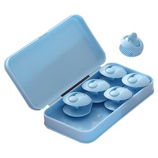 Kyhome 無針貝殼被子固定器/棉被防跑固定夾/被子固定扣/床單固定夾6件組, 藍色