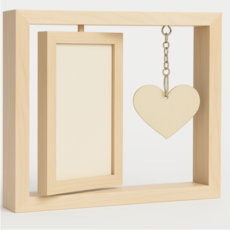 Ophelia 雙面旋轉書寫人生照片相框, 1個, 原木色