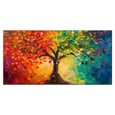 Ebiz 客廳臥室幸運樹大型帆布室內裝飾畫框