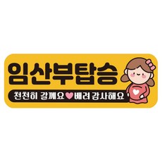 루키마켓 자국없는 리무버블 탈부착 아기가 타고 있어요 자석형스티커, JB40 임산부천천히, 1개