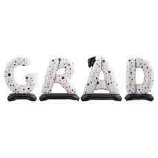 WOW PARTY KOREA GRAD 立式鋁箔氣球組, 1套, 白色