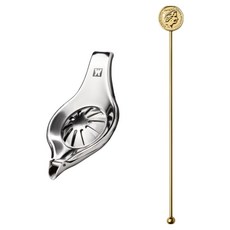 WAGENSTEIGER 居家調酒 檸檬切片榨汁器 + 圓頭搗棒 金色套組, 1套