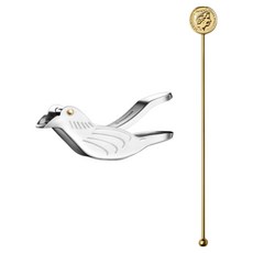 WAGENSTEIGER 居家調酒 鳥形檸檬榨汁器 + 圓頭搗棒 金色套組, 1套