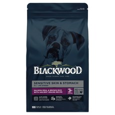 블랙우드 강아지 센서티브 전연령 사료, 연어+현미, 2kg, 1개