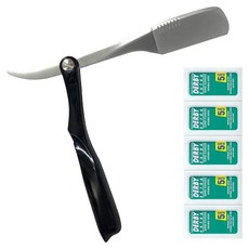 그레이거 와일드바버 클래식 접이식 양날용 이용도 GR-101B + DERBY 양면 면도날 25p 세트, 1세트