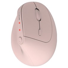 로이체 휴대용 인체공학 저소음 블루투스 미니 버티컬 무선 마우스 RX-650V, 핑크, RX-650V PK