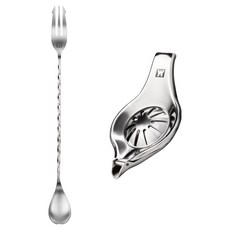 WAGENSTEIGER 家用調酒 檸檬切片榨汁器 + 叉型吧叉匙組合, 1套