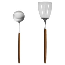드부아 아벨리아 조리도구 2종 세트, 혼합색상, 1세트, 샐러드 스푼 + 사각 뒤집개
