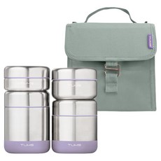 텀스 올 스텐 보온도시락 4종 세트, 로얄퍼플, 1세트