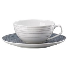 로젠탈 탁 스트라이프 2 티컵 받침 1인조, 화이트, 1개