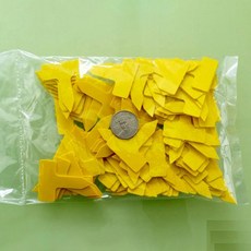 하늘e정원 프리미엄 식물이름표 라벨 3.5cm 80p 세트, 노랑, 60g