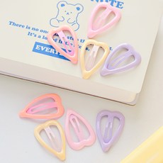 아기코끼리 하트 파스텔 똑딱핀 4종 x 2p 세트