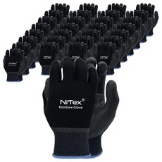 NiTex 彩虹塗層手套 雙手穿戴組 L, 黑色, 50套