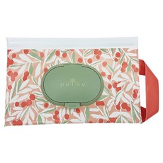 MARUSHIN 丸真 Polku芬蘭設計創意濕紙巾套 含提把 + 蓋子, 漿果, 1個