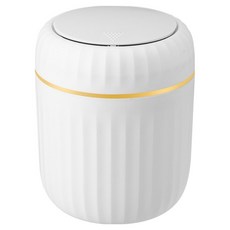 Couselect 家用辦公桌面按壓式桌面收納垃圾桶, 白色, 1層