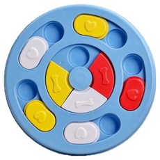 POGGU 狗狗益智玩具慢食碗/防噎訓練寵物喂食神器, 藍色, 1個