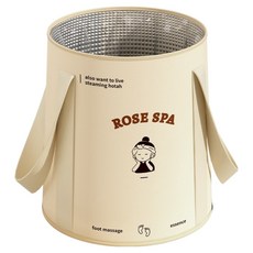 Couselect 家用可折疊恒溫足浴深桶無蓋泡腳盆, 米白色, 1個