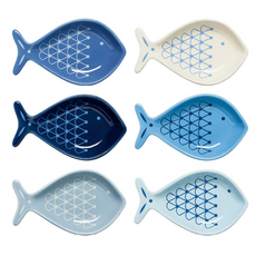 NOW 石陶醬料碟, 小魚, 1套