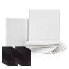 Market Plan DIY室內裝潢隔音吸音板 磁吸式 12片 + 磁鐵 12片 套組, 白色(吸音板), 1個