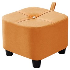 순잠 모던 포인트 심플 거실 미니 소파 사각 스툴, 오렌지, 1개