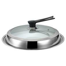 Lifelime 透明可看料理可站立式炒鍋 玻璃鍋蓋, 1個, 30cm