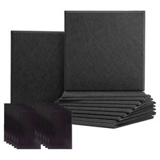 마켓플랜 셀프시공 인테리어 방음 흡음재 자석형 12p + 자석 12p 세트, 블랙(흡음재), 1개
