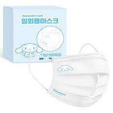 프로월드컵 산리오 시나모롤 덴탈마스크 소형, 화이트, 1개, 100개입