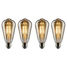 KDT-YD LED 에디슨 ST벌브 3W 램프 인테리어전구 B-ST64, 4개, 전구색