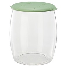 순잠 뚜껑형 컬러풀 투명 수납 멀티 스툴, 긴원형그린, 1개