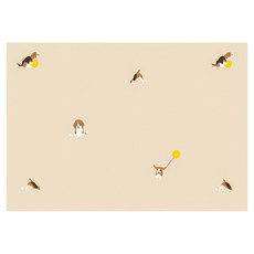 MH家居 寵物地墊, 1個, 淺棕米格魯