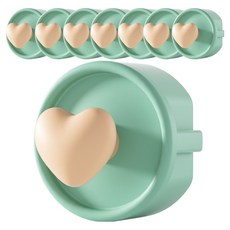 원더파파 실리콘 콘센트 손잡이형 안전커버, 민트 하트, 8개