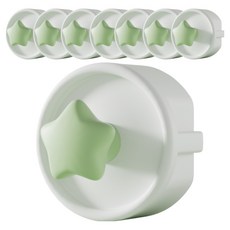 원더파파 실리콘 콘센트 손잡이형 안전커버, 화이트 스타, 8개