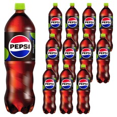 펩시 콜라 제로슈거 라임향, 1.25L, 12개 1.25L, 12개