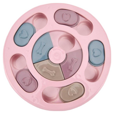 POGGU 狗狗益智玩具慢食碗/防噎訓練寵物喂食神器, 紅色, 1個