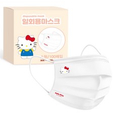 프로월드컵 산리오 헬로키티 덴탈마스크 소형, 화이트, 1개, 100개입
