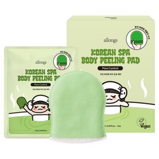 allongs 艾洛偲 韓式SPA身體去角質棉片 毛孔調理 5入, 1個, 25ml