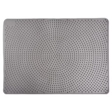 Truly House 防落砂可水洗式貓砂墊/寵物如廁防漏砂墊/寵物餐墊, 灰色, 1個