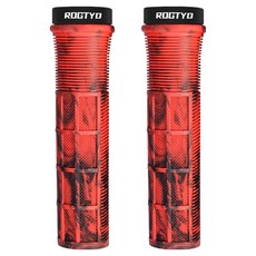 soonZAM 舒適防滑自行車手把套, 紅色, 1個