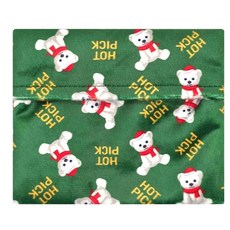 핫픽 포켓형 따뜻하곰 휴대용 프리미엄 극세사 핫팩 파우치 그린 대형, 1개