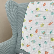 SPAZIO. L baby 嬰幼兒用6層紗布毯, 水漾花園