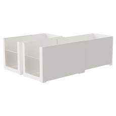 GGUMIGGA 可調節長度食品儲藏室整理多用途廚房收納盒 一般型, 白色, 1個