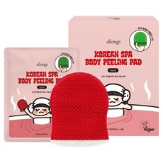 allongs 艾洛偲 韓國SPA身體去角質棉片 強效型 5入, 1個, 25ml