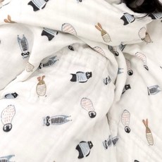 SPAZIO. L baby 嬰幼兒用6層紗布毯, 北極蜜桃