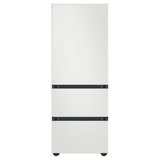 [색상조합형] 삼성전자 Bespoke 김치플러스 313L 3도어 스탠드형 김치냉장고 키친핏 방문설치, 코타화이트, RQ33DB74E1AP