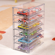 우아주 장난감 자동차 아크릴 보관함 서랍형, 혼합색상, 1개