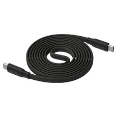 벨킨 USB C타입-C타입 부스트 차지 프로 브레이디드 마그네틱 플랫 케이블 240W, 블랙(CAB027qc1MBK), 1개, 1m